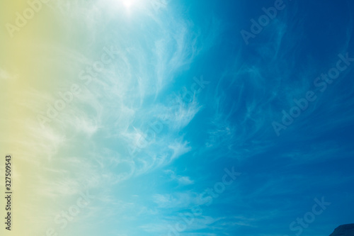 Sky with blurred clouds on an abstract background