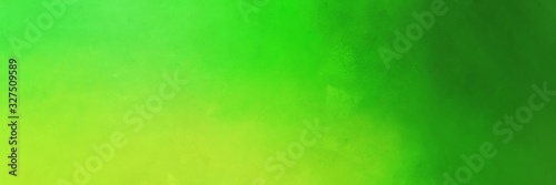 abstract painting background graphic with moderate green, lime green and forest green colors and space for text or image. can be used as horizontal background texture