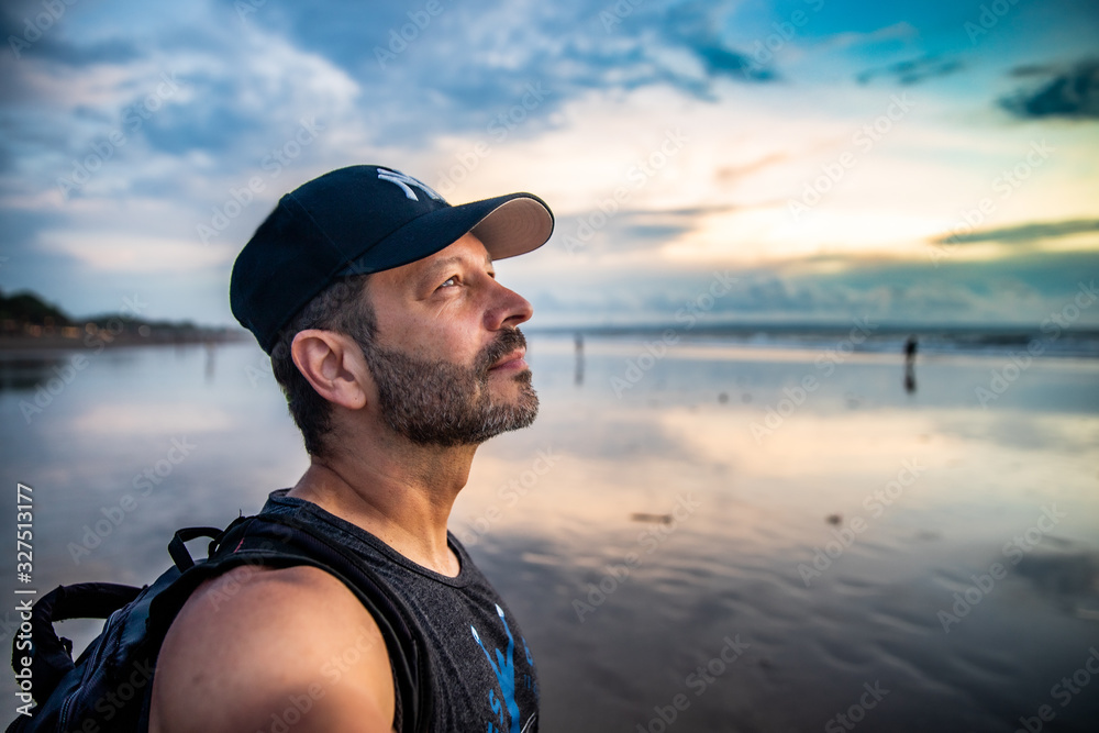 portrait of a man on the beach portrait of a man on the beach