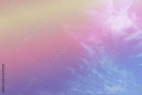 Fluffy clouds on an abstract background,there are spaces for messages.