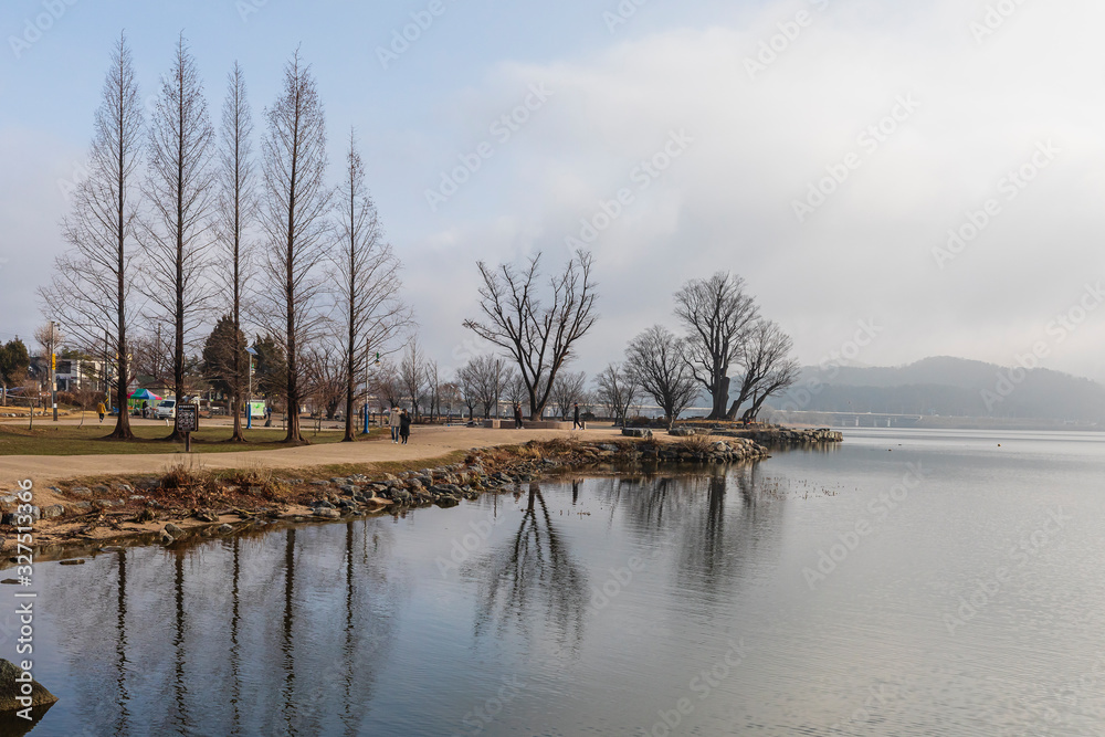 Gyeonggi-do Yangpyeong Misty Dumulde Dawn Scenery Gyeonggi-do Yangpyeong Misty Dumulde Dawn Scenery
