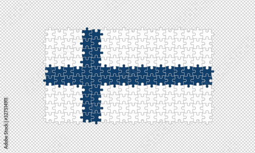 Finland puzzle effect country emblem national flag