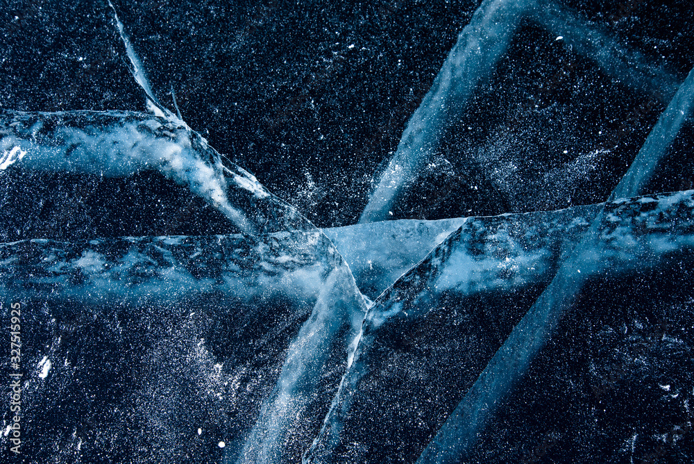 Methane Bubbles in the Baikal Ice.ice and cracks on the surface of Lake ...