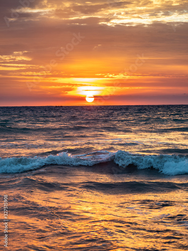 Sunset at Kuta beach in Bali