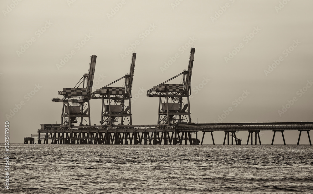 fuel port for a power plant at sea