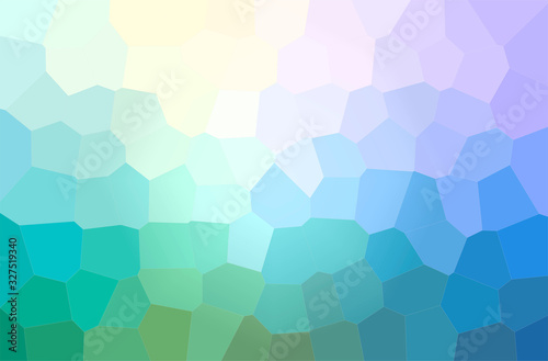Abstract illustration of blue, green, yellow Big Hexagon background