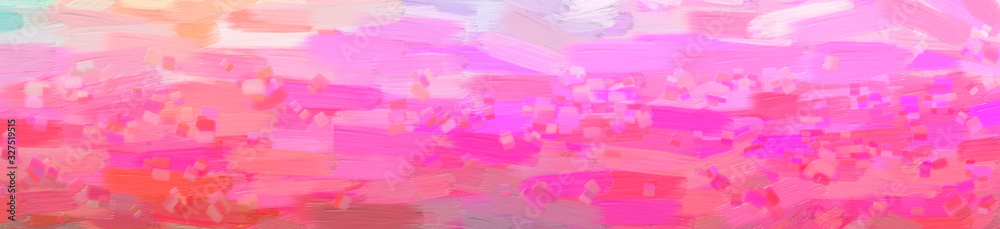 Abstract illustration of pink, purple Oil Paint with big brush background