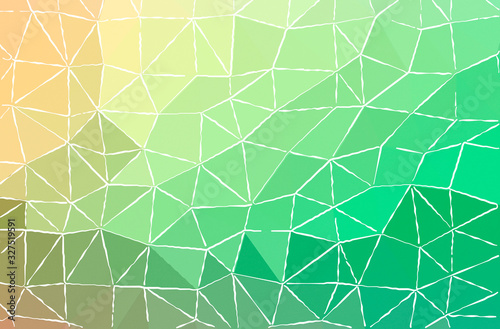 Abstract illustration of green, yellow White lines paint background