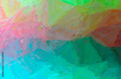 Abstract illustration of green Impressionist Impasto background