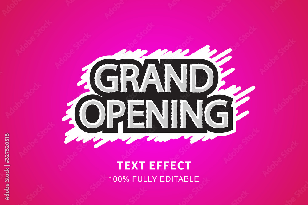Black white sticker style text effect, editable text