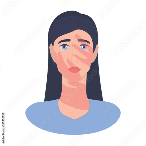 Young woman who is threatened by man