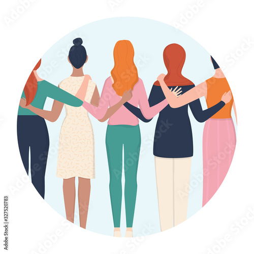 Femenism and girl power concept. Idea of gender equality