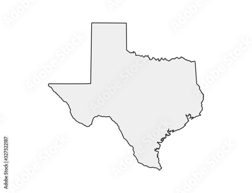 High detailed vector map. Texas USA state