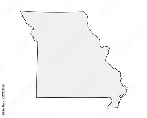High detailed vector map. Missouri USA state