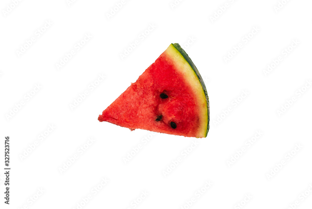 Slice of watermelon on a white background. Sliced fresh watermelon. Slice of watermelon on a white background. Sliced fresh watermelon.
