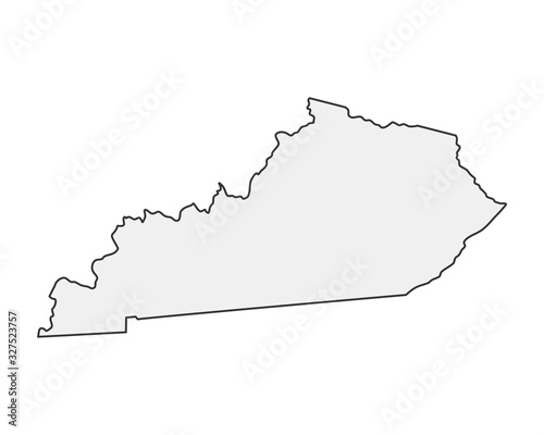 High detailed vector map. Kentucky USA state