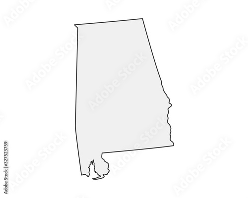 High detailed vector map. Alabama USA state