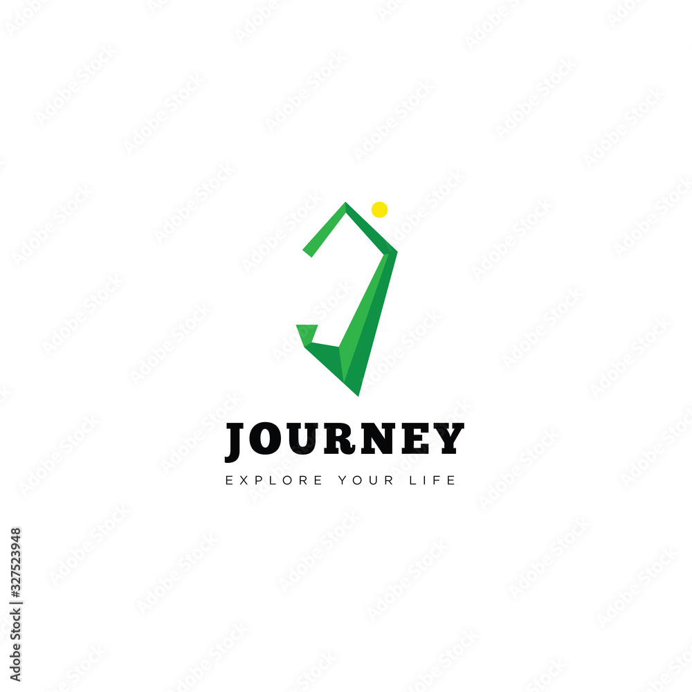 letter j, journey, explore the life, slogan, logo, logotype. vector letter j, journey, explore the life, slogan, logo, logotype. vector