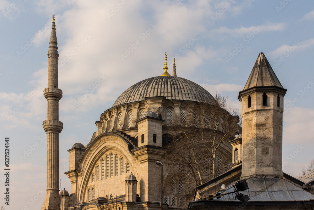 View of the Nuruosmaniye Mosque - Ottoman mosque located t in Istanbul, Turkey