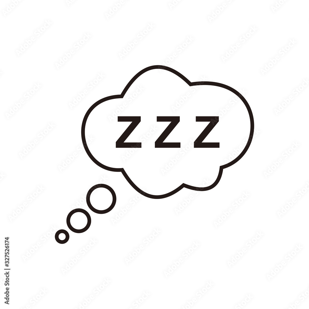Bubble sleep icon vector illustration symbol Bubble sleep icon vector illustration symbol