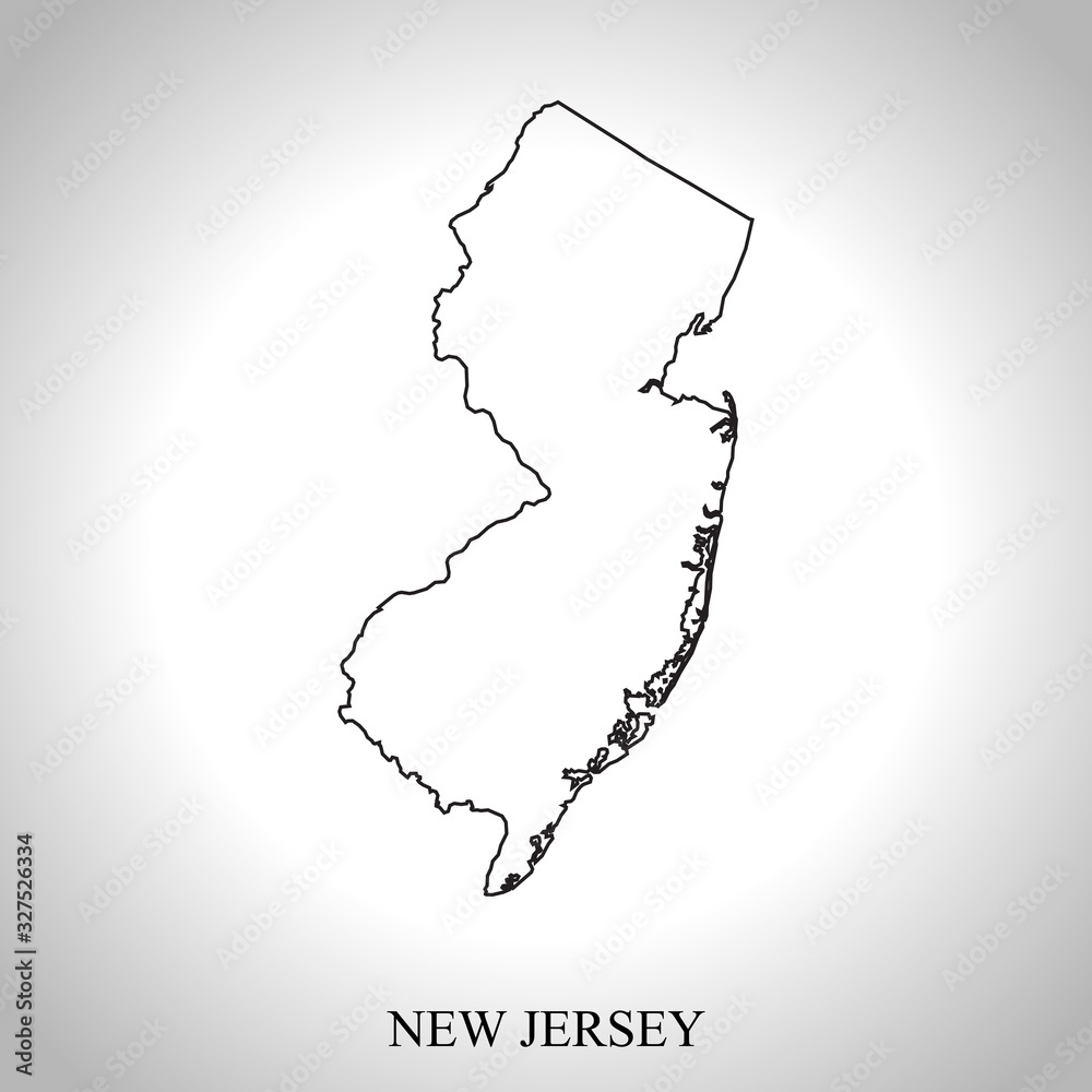 map of New Jersey Stock Vector | Adobe Stock