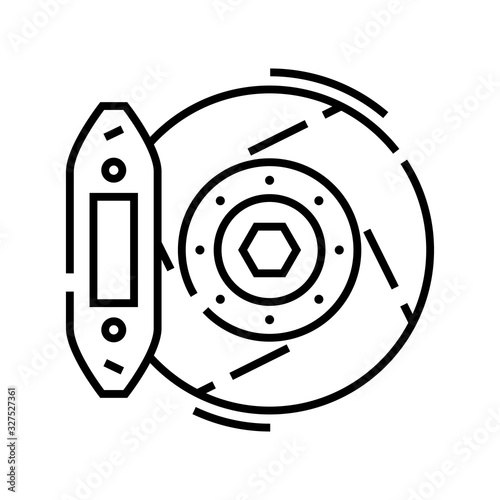 Motor vechicle parts line icon, concept sign, outline vector illustration, linear symbol. photo