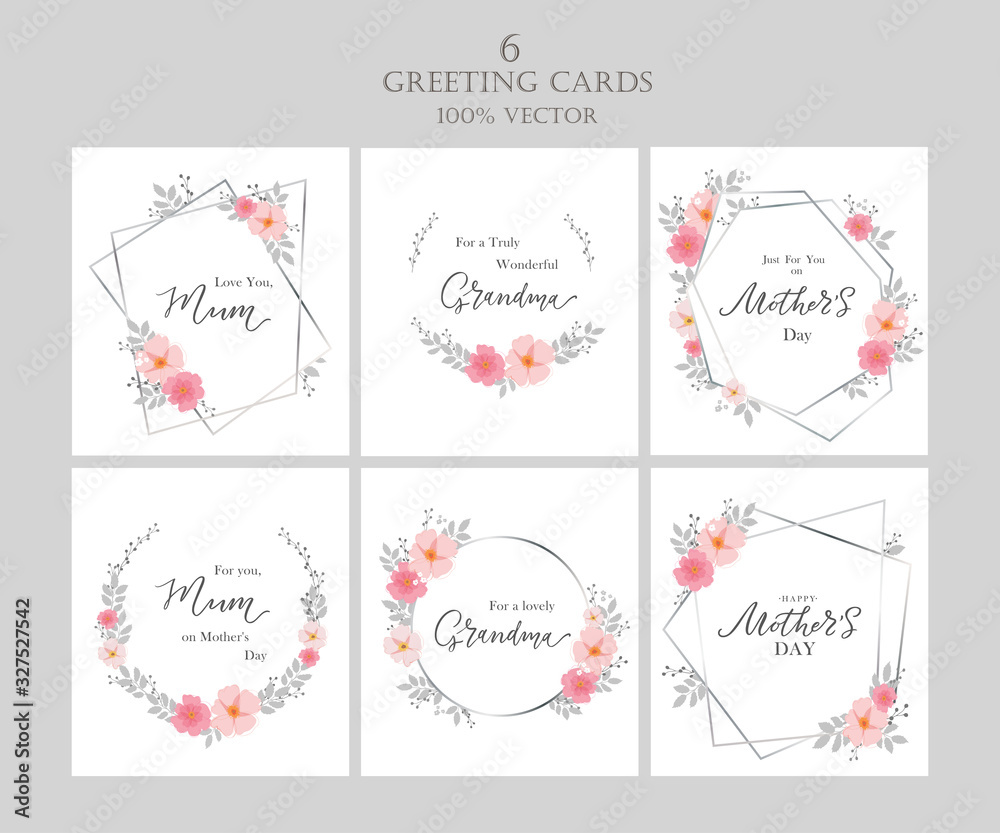 Happy Mother's Day Set. Greeting cards for Mother's Day. Happy Mother's Day typography vector design for greeting cards and poster. Design template celebration. Vector illustration. Happy Mother's Day Set. Greeting cards for Mother's Day. Happy Mother's Day typography vector design for greeting cards and poster. Design template celebration. Vector illustration.