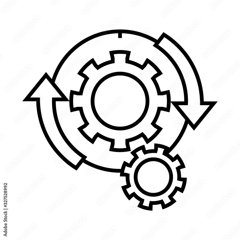 Setup links line icon, concept sign, outline vector illustration, linear symbol.