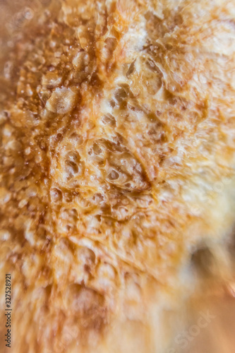 closeup of fresh baked bread