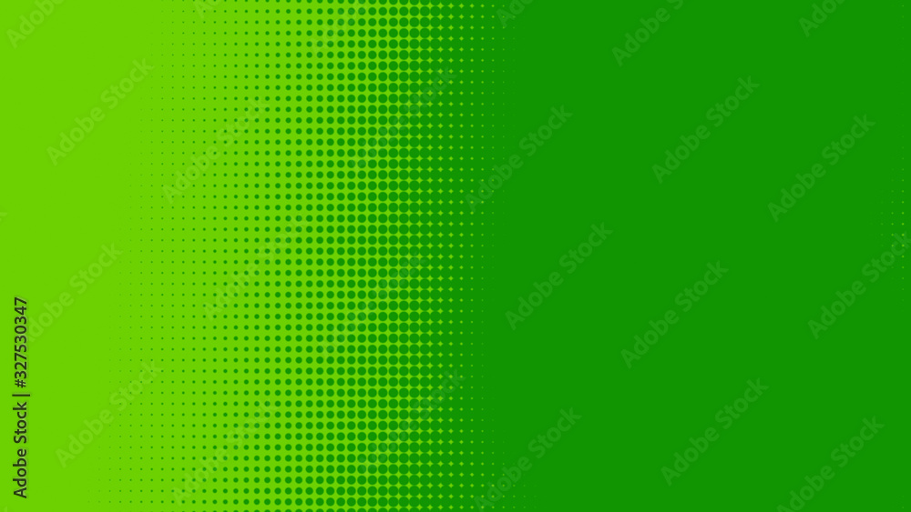 Fototapeta Dots halftone green color pattern gradient texture with technology digital background. Dots pop art comics with nature graphic design.