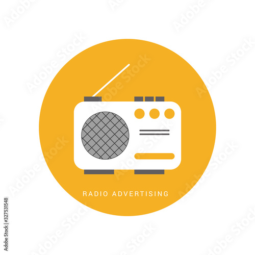 Radio advertising icon