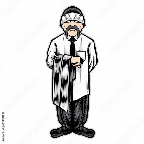 male chicano gangster character vector photo