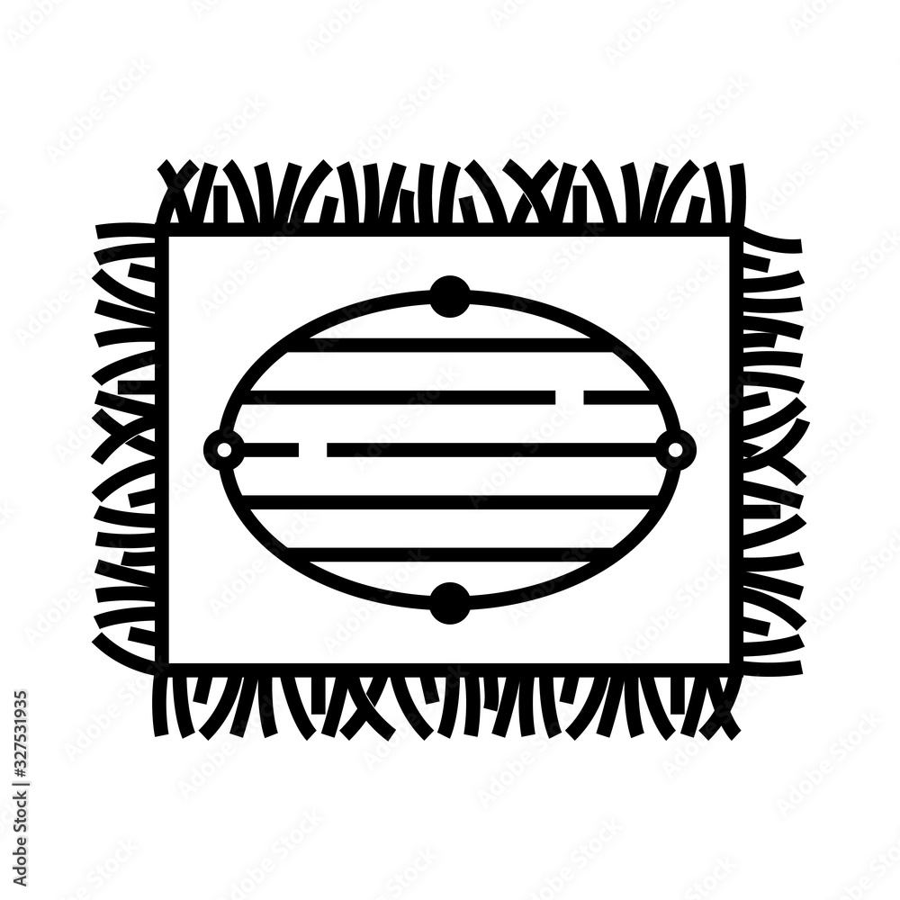Obraz premium Room carpet line icon, concept sign, outline vector illustration, linear symbol.