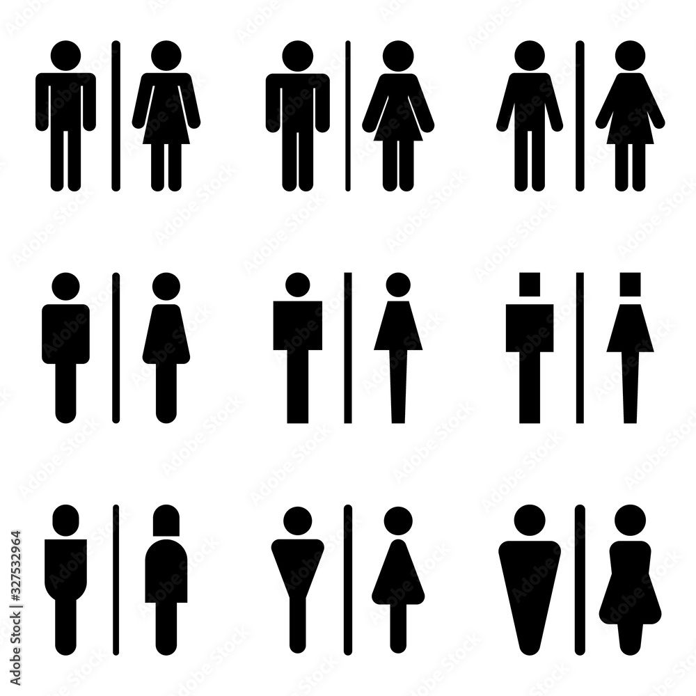 collection of the best toilet restroom sign logo templates