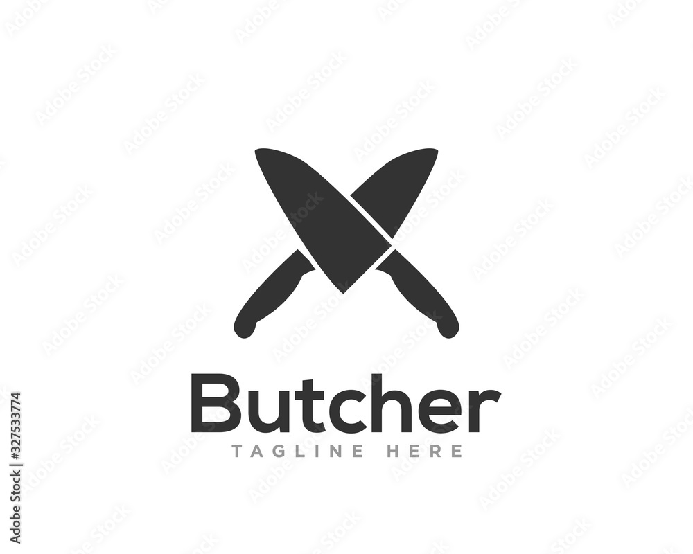 Butcher Logo Icon Design Vector