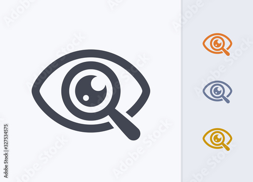 Magnifier On Eyeball - Pastel Stencyl Icons