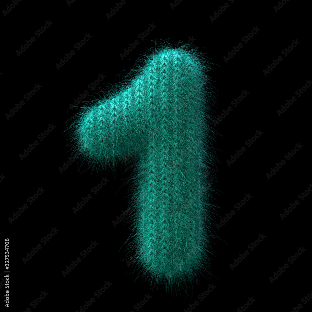 wool number 1 - 3d knitted digit - Suitable for Winter, knitting or wool related subjects wool number 1 - 3d knitted digit - Suitable for Winter, knitting or wool related subjects