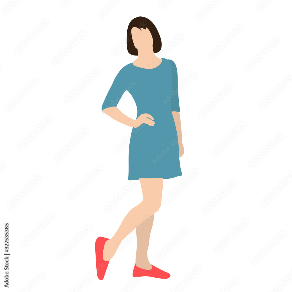 vector, isolated, in a flat style, woman vector, isolated, in a flat style, woman