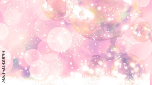 シャボン玉　キラキラ　ループ