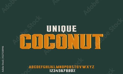 unique coconut, a really unique vintage display typeface. retro font collection