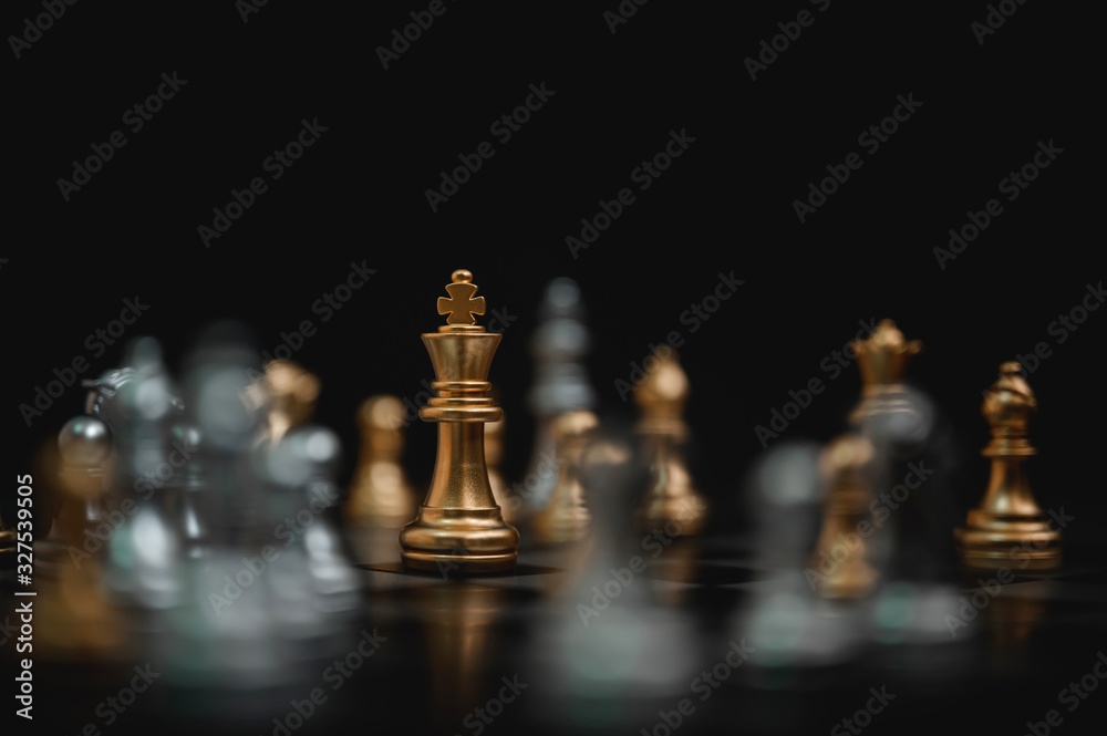 Chess board game, Strategy planning and competition business concept.