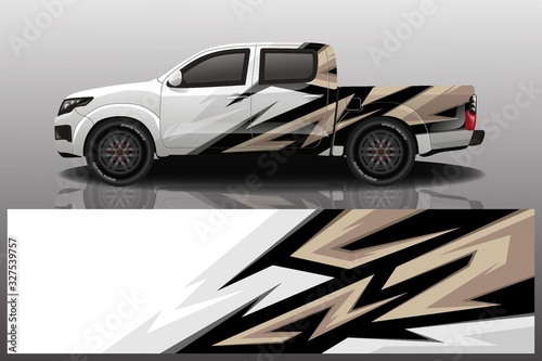Truck car wrapping decal design