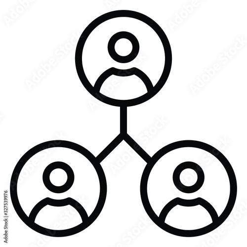 Team or Group of People concept, hrm symbols on white background, Lead Supervisor with subordinate vector icon design