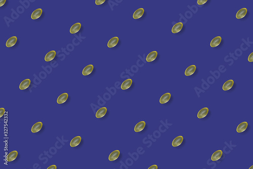 Vitamin d pattern on violet background.