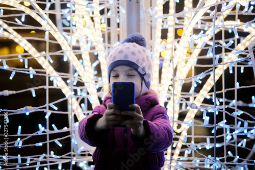 young woman in the night city