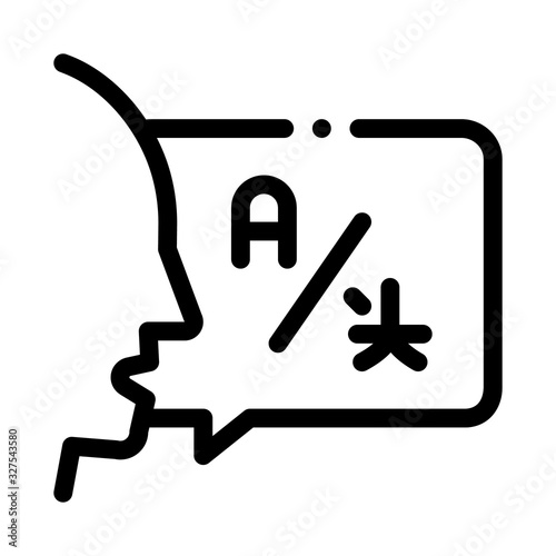Human Interpreter Translator Icon Thin Line Vector. Tourist Or Business Trip For Translator, Help For Communication Concept Linear Pictogram. Monochrome Outline Isolated Contour Symbol Illustration