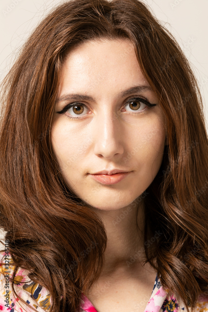 Face of woman with long hair. Portrait Face of woman with long hair. Portrait