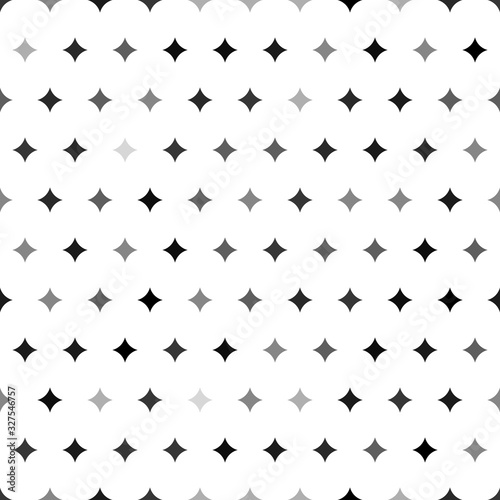 Black and gray twinkles seamless pattern on white background. Monochrome abstract pattern with sparkles and stars.