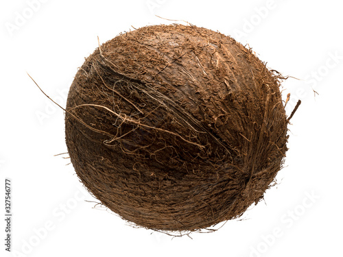 Graphic resources of an isolated coconut object on a white background