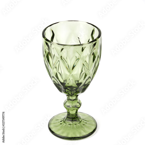 colored glass isolated empty